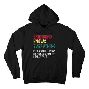 Granddad Know Everything Fathers Day For Funny Granddad Hoodie