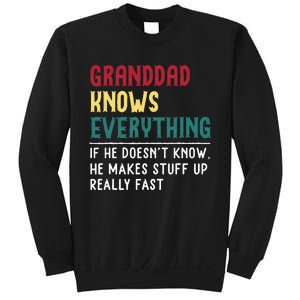 Granddad Know Everything Fathers Day For Funny Granddad Sweatshirt