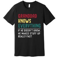 Granddad Know Everything Fathers Day For Funny Granddad Premium T-Shirt