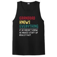 Granddad Know Everything Fathers Day For Funny Granddad PosiCharge Competitor Tank