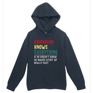 Granddad Know Everything Fathers Day For Funny Granddad Urban Pullover Hoodie