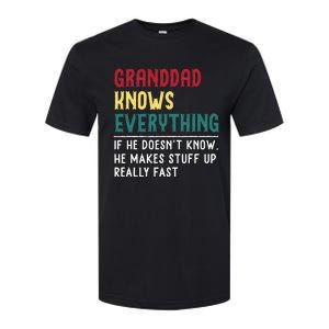 Granddad Know Everything Fathers Day For Funny Granddad Softstyle CVC T-Shirt