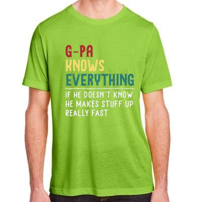 Gpa Know Everything Funny Fathers Day Gift For Grandfather Adult ChromaSoft Performance T-Shirt