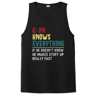 Gpa Know Everything Funny Fathers Day Gift For Grandfather PosiCharge Competitor Tank