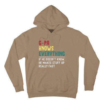 Gpa Know Everything Funny Fathers Day Gift For Grandfather Hoodie