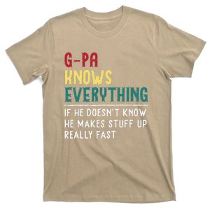 Gpa Know Everything Funny Fathers Day Gift For Grandfather T-Shirt