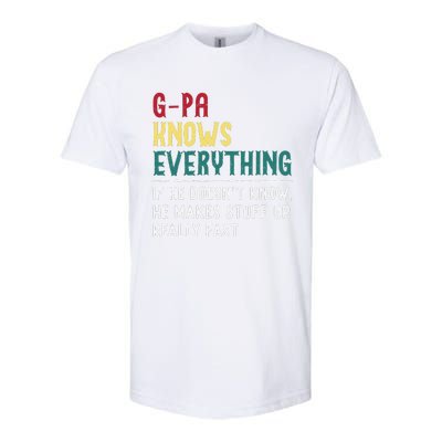 Gpa Know Everything Funny Fathers Day Gift For Grandfather Softstyle® CVC T-Shirt