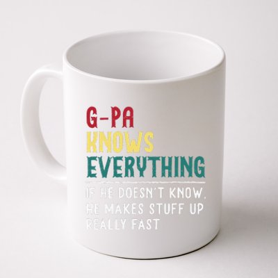 Gpa Know Everything Funny Fathers Day Gift For Grandfather Coffee Mug