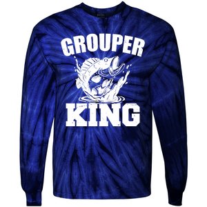 Grouper King Fishing Tie-Dye Long Sleeve Shirt