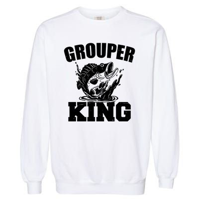 Grouper King Fishing Garment-Dyed Sweatshirt