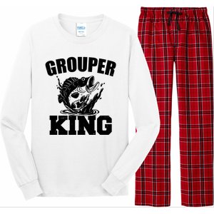 Grouper King Fishing Long Sleeve Pajama Set