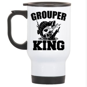 Grouper King Fishing Stainless Steel Travel Mug