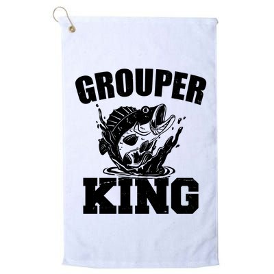 Grouper King Fishing Golf Towel