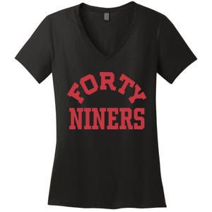 George Kittle Forty Niners Women's V-Neck T-Shirt