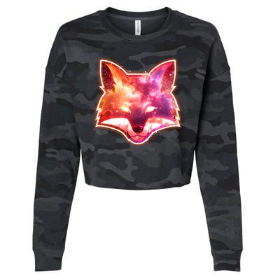 Galaxy Kitsune Fox Cropped Pullover Crew