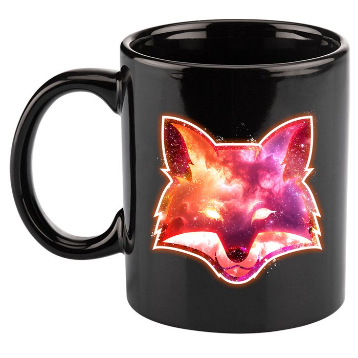 Galaxy Kitsune Fox 11oz C Handle Ceramic Mug