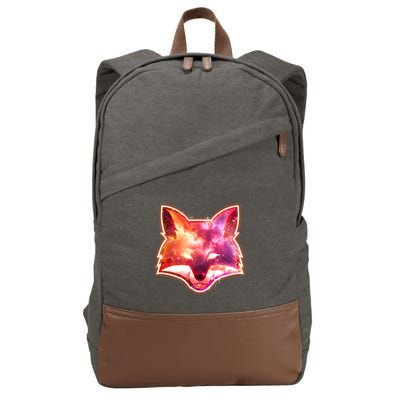 Galaxy Kitsune Fox Cotton Canvas Backpack