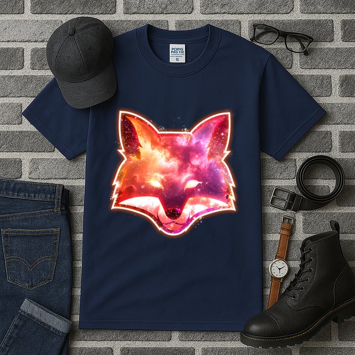 Galaxy Kitsune Fox Tall T-Shirt