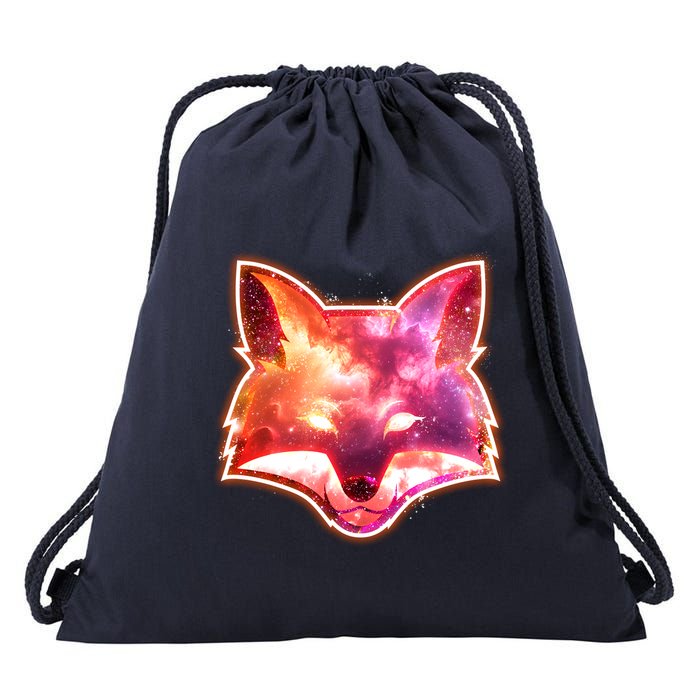 Galaxy Kitsune Fox Drawstring Bag