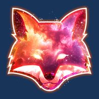 Galaxy Kitsune Fox Drawstring Bag