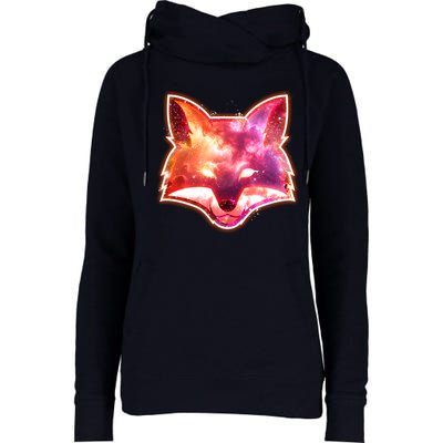 Galaxy Kitsune Fox Womens Funnel Neck Pullover Hood