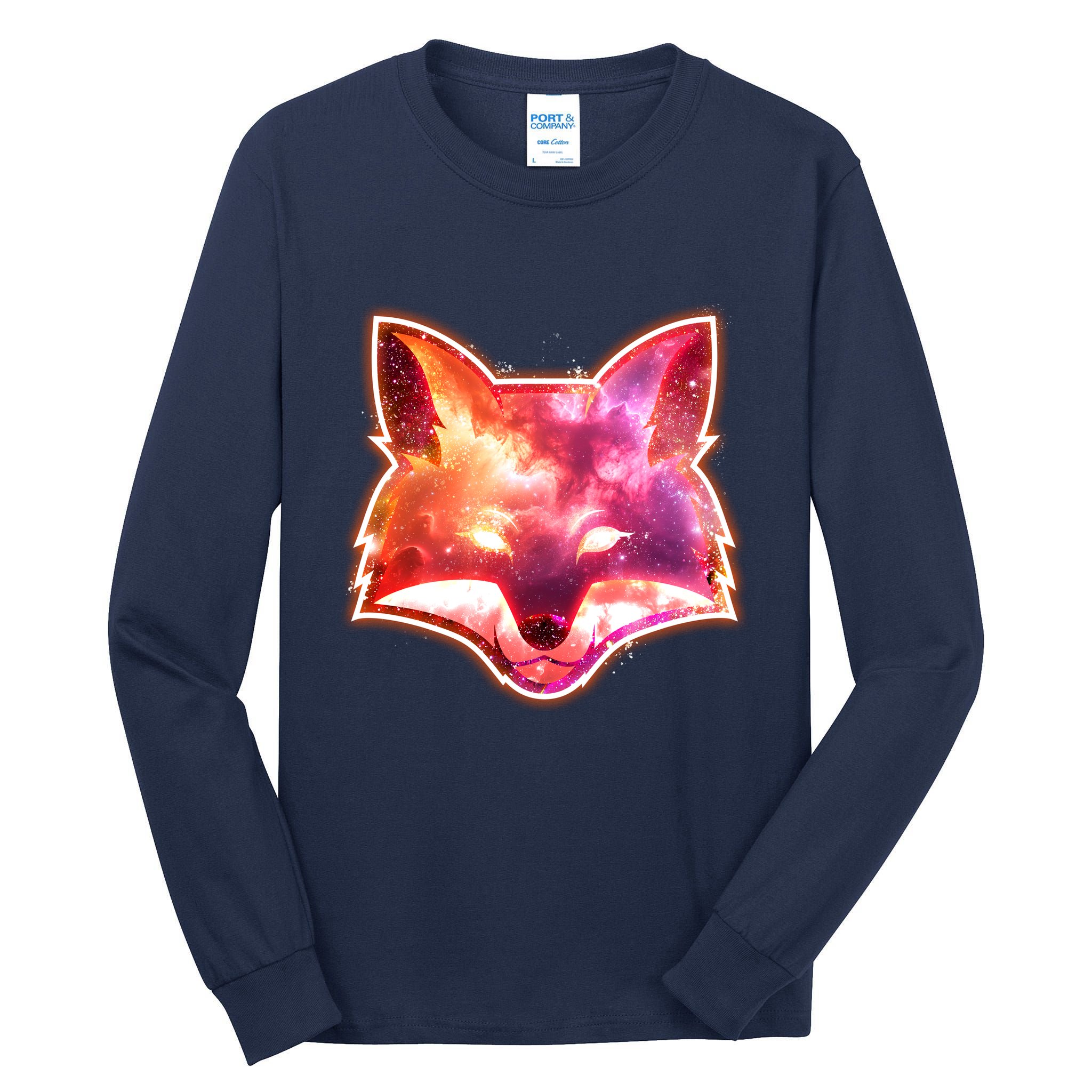 Galaxy Kitsune Fox Tall Long Sleeve T-Shirt