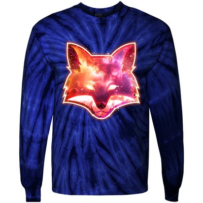 Galaxy Kitsune Fox Tie-Dye Long Sleeve Shirt