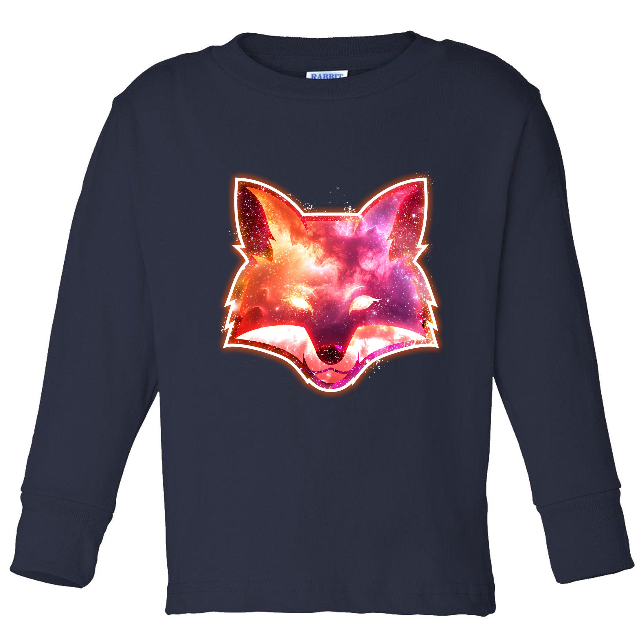 Galaxy Kitsune Fox Toddler Long Sleeve Shirt