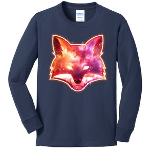 Galaxy Kitsune Fox Kids Long Sleeve Shirt