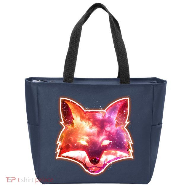 Galaxy Kitsune Fox Zip Tote Bag