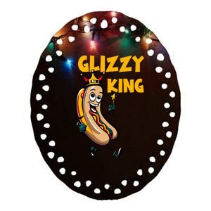 Glizzy King Ceramic Oval Ornament