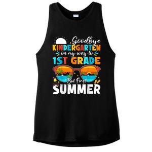 Goodbye Kindergarten Graduation To 1st Grade Hello Summer Ladies PosiCharge Tri-Blend Wicking Tank