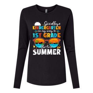 Goodbye Kindergarten Graduation To 1st Grade Hello Summer Womens Cotton Relaxed Long Sleeve T-Shirt