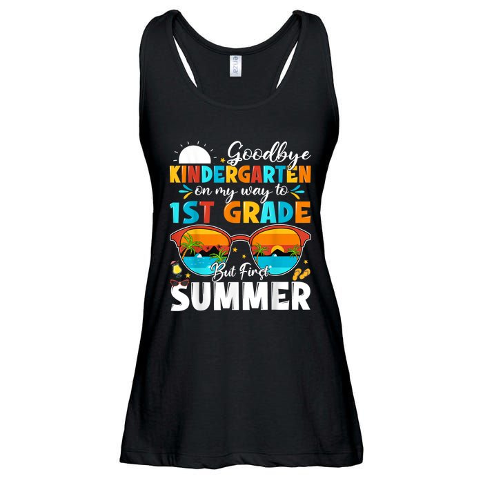 Goodbye Kindergarten Graduation To 1st Grade Hello Summer Ladies Essential Flowy Tank