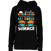 Goodbye Kindergarten Graduation To 1st Grade Hello Summer Womens Funnel Neck Pullover Hood