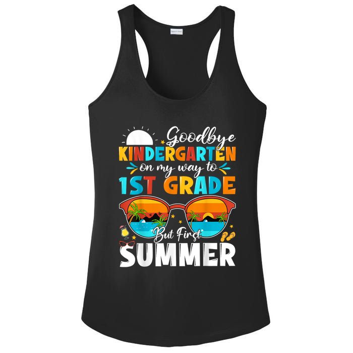 Goodbye Kindergarten Graduation To 1st Grade Hello Summer Ladies PosiCharge Competitor Racerback Tank