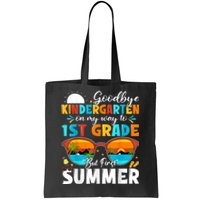 Goodbye Kindergarten Graduation To 1st Grade Hello Summer Tote Bag