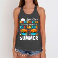 Goodbye Kindergarten Graduation To 1st Grade Hello Summer Women's Knotted Racerback Tank