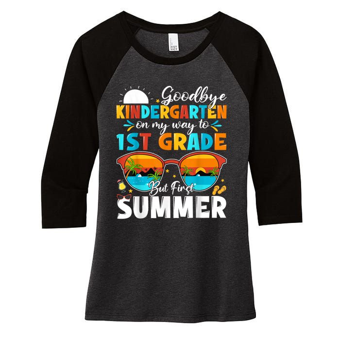 Goodbye Kindergarten Graduation To 1st Grade Hello Summer Women's Tri-Blend 3/4-Sleeve Raglan Shirt