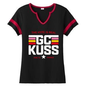 Team Jumbo Visma The Hype Is Real Gc Kuss Vuelta Winner Ladies Halftime Notch Neck Tee