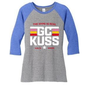 Team Jumbo Visma The Hype Is Real Gc Kuss Vuelta Winner Women's Tri-Blend 3/4-Sleeve Raglan Shirt