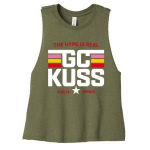 Team Jumbo Visma The Hype Is Real Gc Kuss Vuelta Winner Women's Racerback Cropped Tank