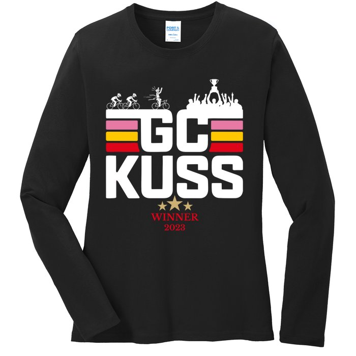 Team Jumbo Visma The Hype Is Real Gc Kuss Vuelta Winner Ladies Long Sleeve Shirt