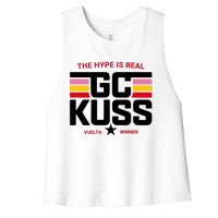 Team Jumbo Visma The Hype Is Real Gc Kuss Vuelta Winner Women's Racerback Cropped Tank