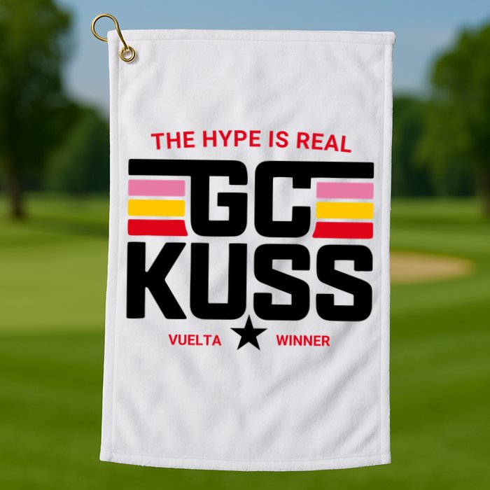 Team Jumbo Visma The Hype Is Real Gc Kuss Vuelta Winner Golf Towel