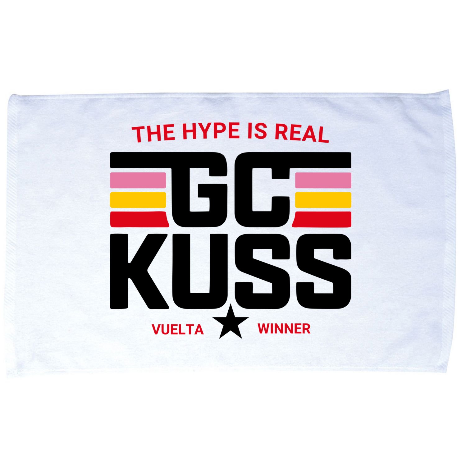 Team Jumbo Visma The Hype Is Real Gc Kuss Vuelta Winner Microfiber Hand Towel