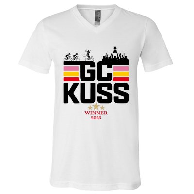 Team Jumbo Visma The Hype Is Real Gc Kuss Vuelta Winner V-Neck T-Shirt