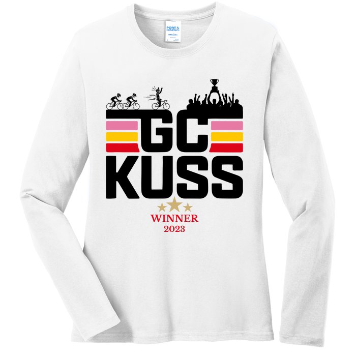 Team Jumbo Visma The Hype Is Real Gc Kuss Vuelta Winner Ladies Long Sleeve Shirt