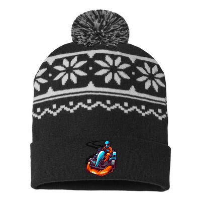 Go Karting Go Kart Racing Driver USA-Made Snowflake Beanie