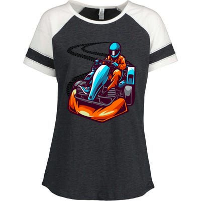 Go Karting Go Kart Racing Driver Enza Ladies Jersey Colorblock Tee